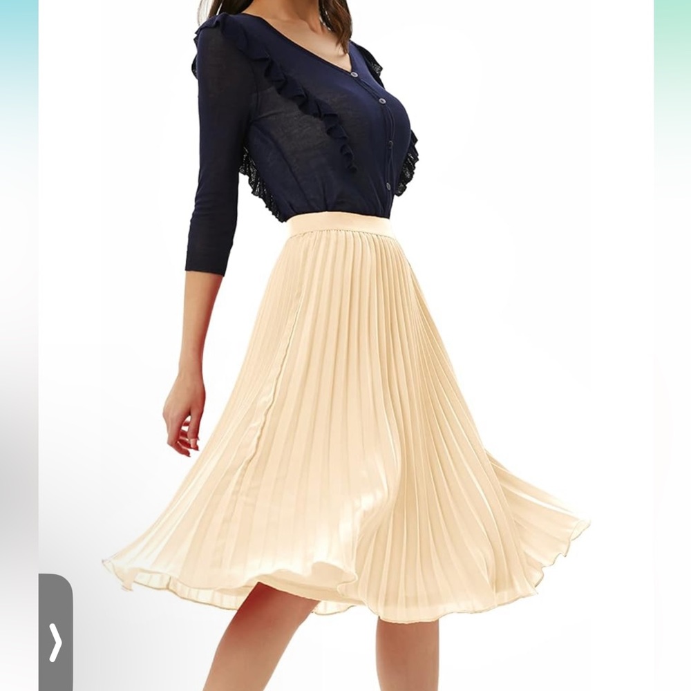 Cream champagne skirt